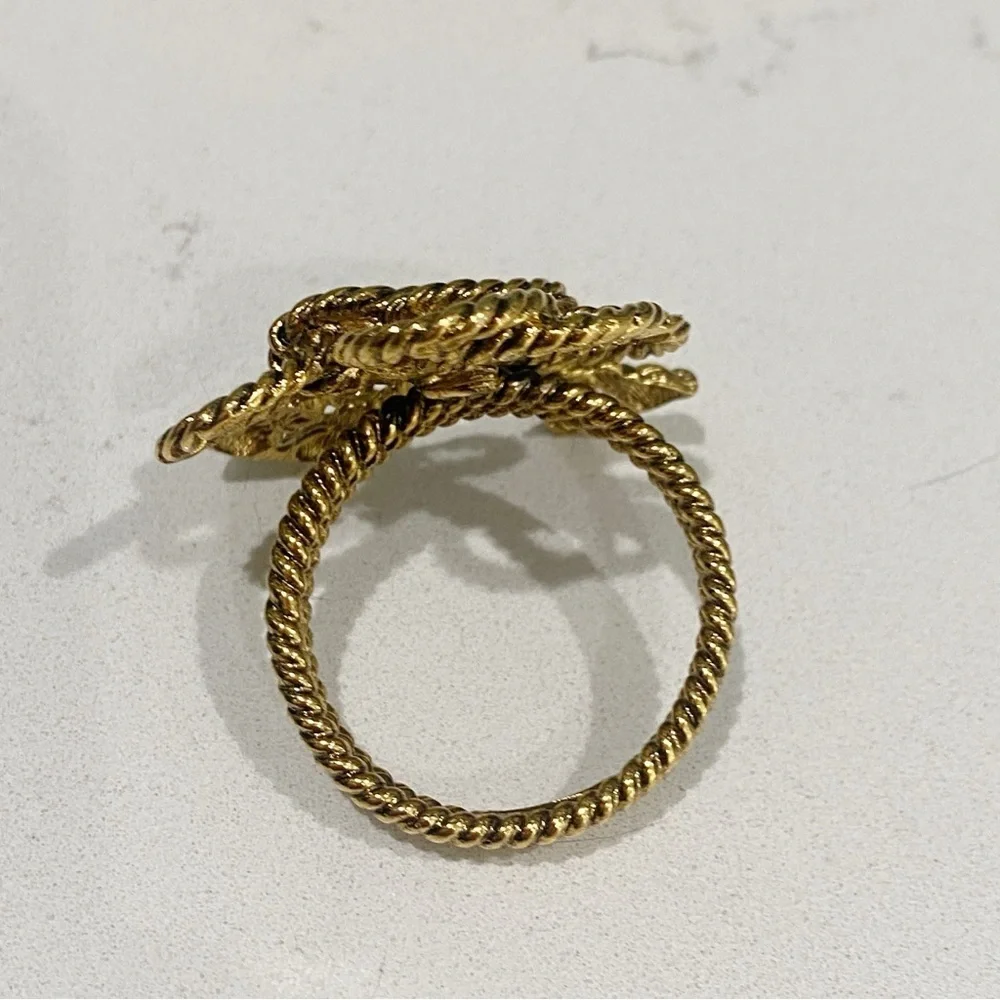 RJ Graziano Gold Bow Napkin Rings Set Of 4